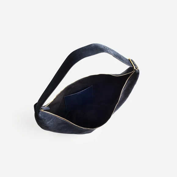 Madewell Essential Curve Should Bag - Deep Indigo Suede - Picture 4 of 5